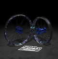 SM PRO SUR RON WHEEL SET 19/16″ SPLATTERKOTE BLUE/PURPLE COMBO