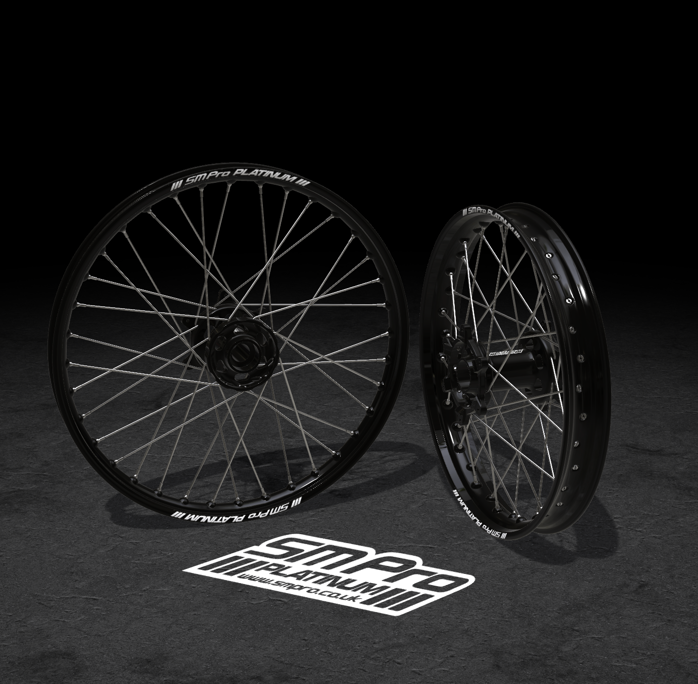 SM PRO SUR RON LIGHT BEE WHEEL SET 19/16″ BLACK/SILVER COMBO