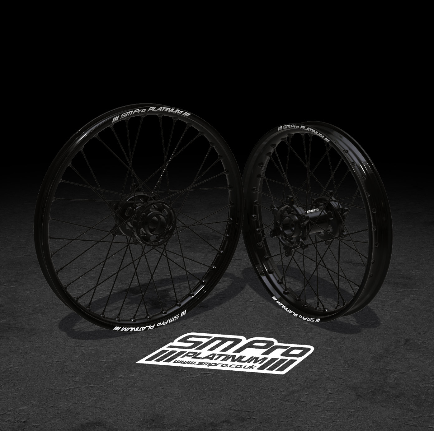 SM PRO SUR RON LIGHT BEE WHEEL SET 19/16″ ALL BLACK COMBO