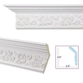 Scrolling Leaf 6 Inch Crown Molding 8 Pieces