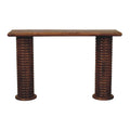 Artisan Furniture Solid Wood Sculpted Leg Console Brown