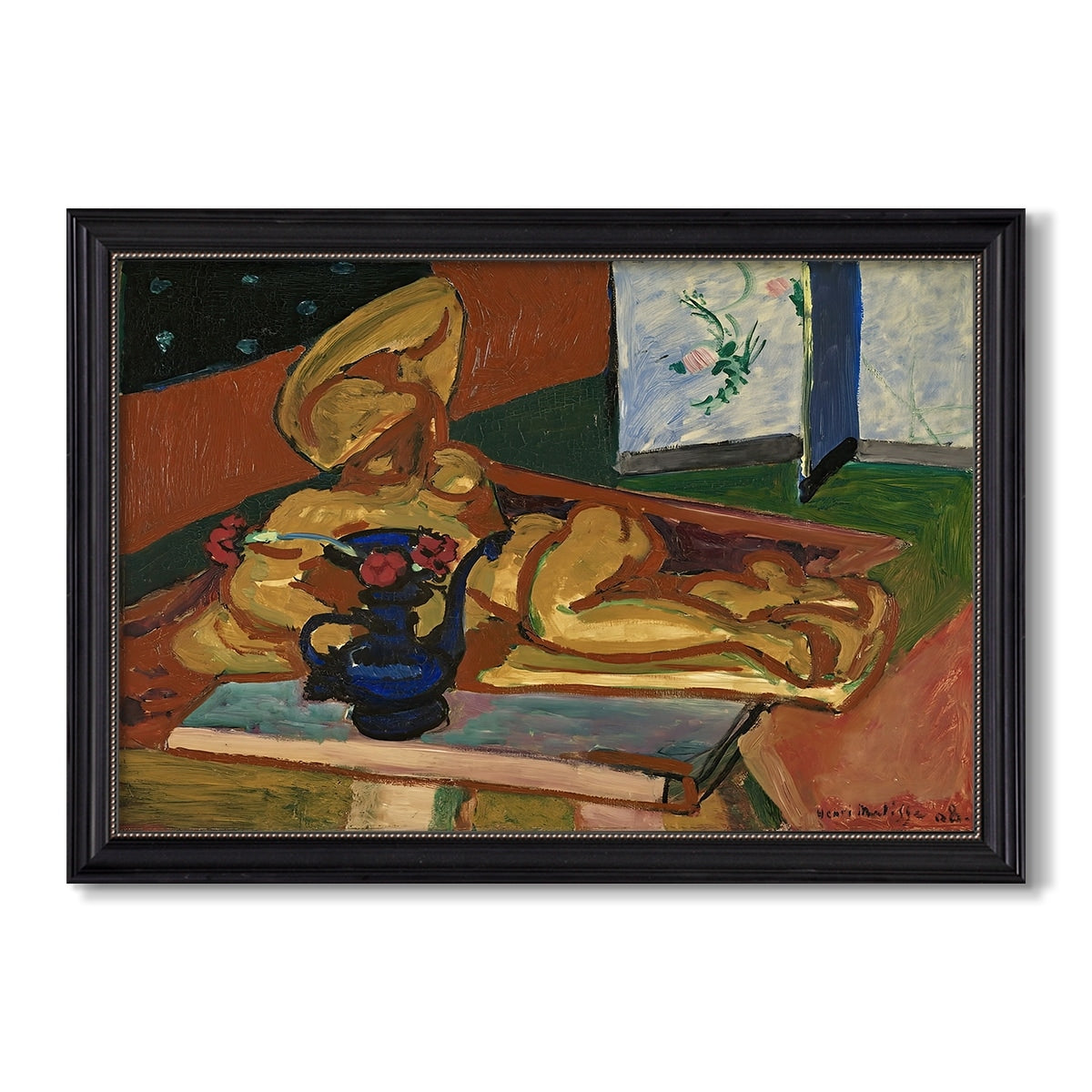 Sculpture And Persian Vase 1908 Henri Matisse Custom Framed Canvas