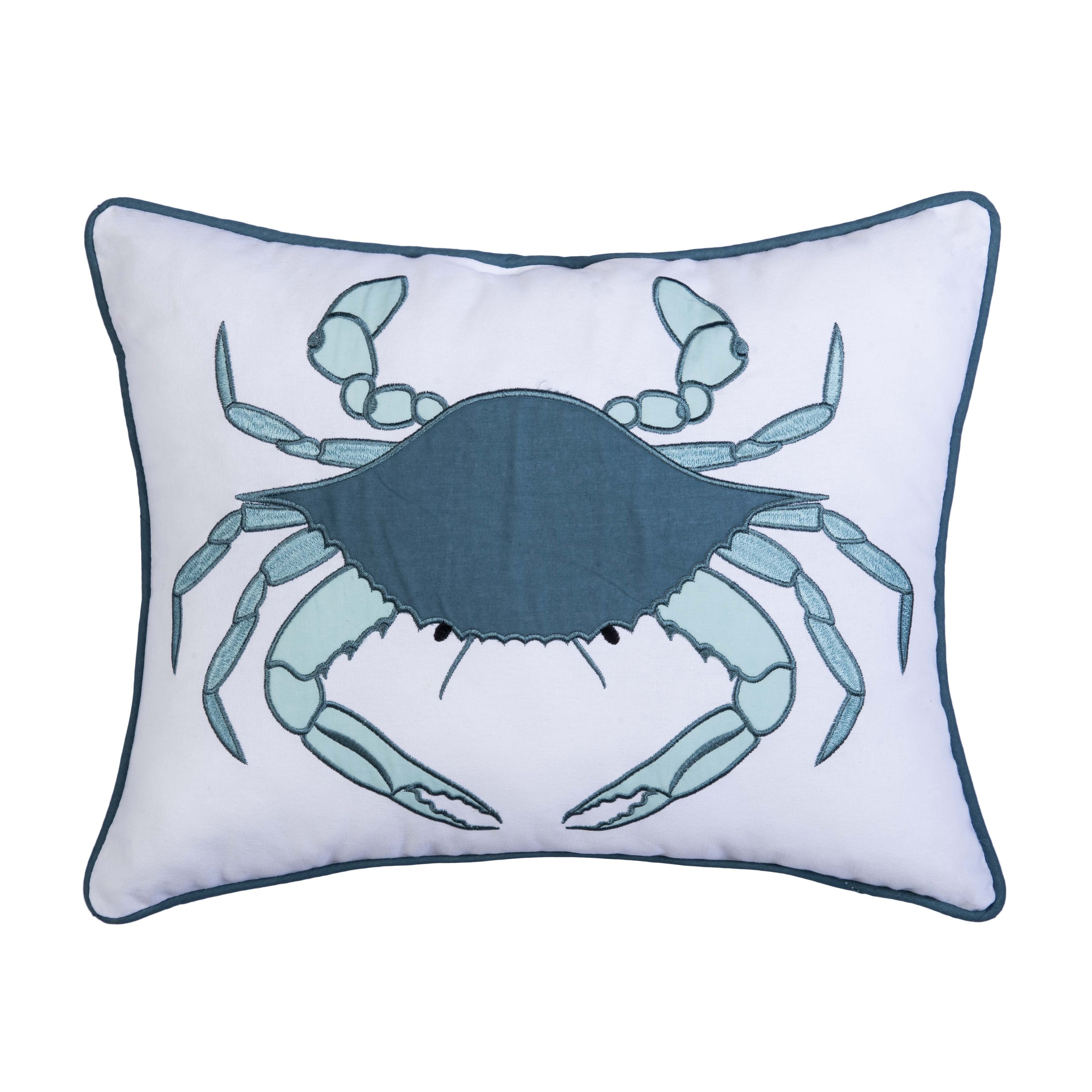Sea Glass Crab Pillow