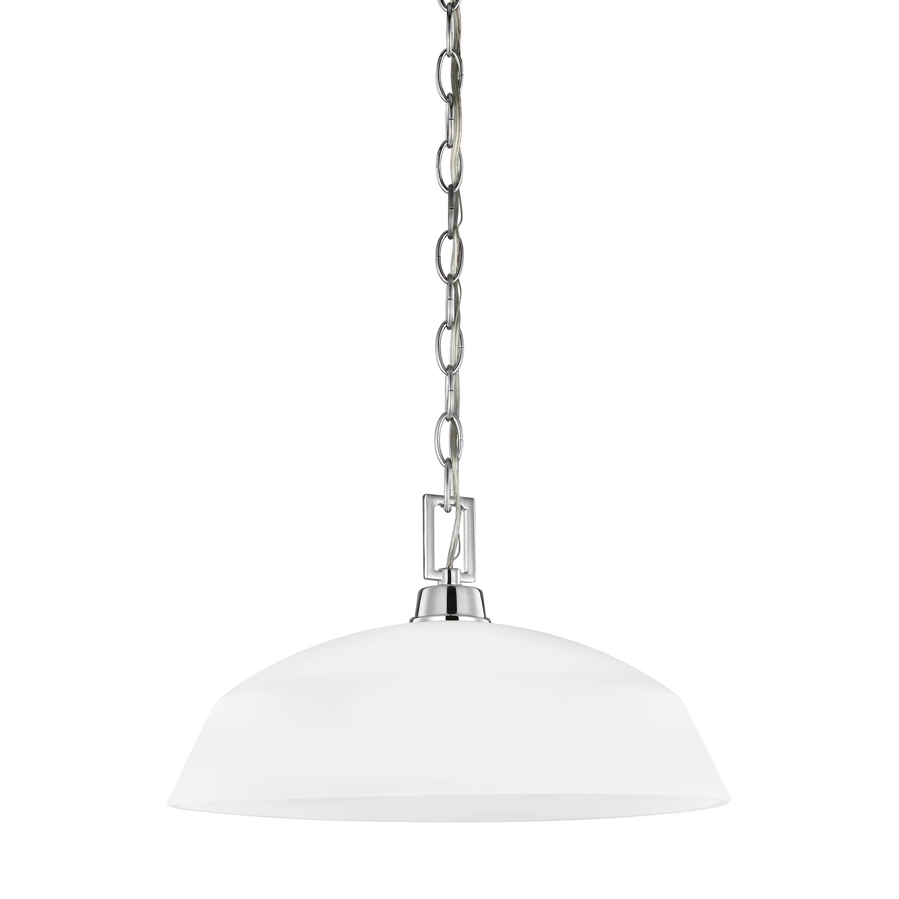 Sea Gull Kerrville 1 Light Satin Etched Glass Pendant