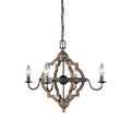 Sea Gull Socorro Stardust And Cerused Oak 4 Light Chandelier