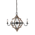 Sea Gull Socorro Stardust And Cerused Oak 4 Light Led Chandelier