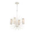 Sea Urchin 20 Inch Wide 4 Light Chandelier In White Coral