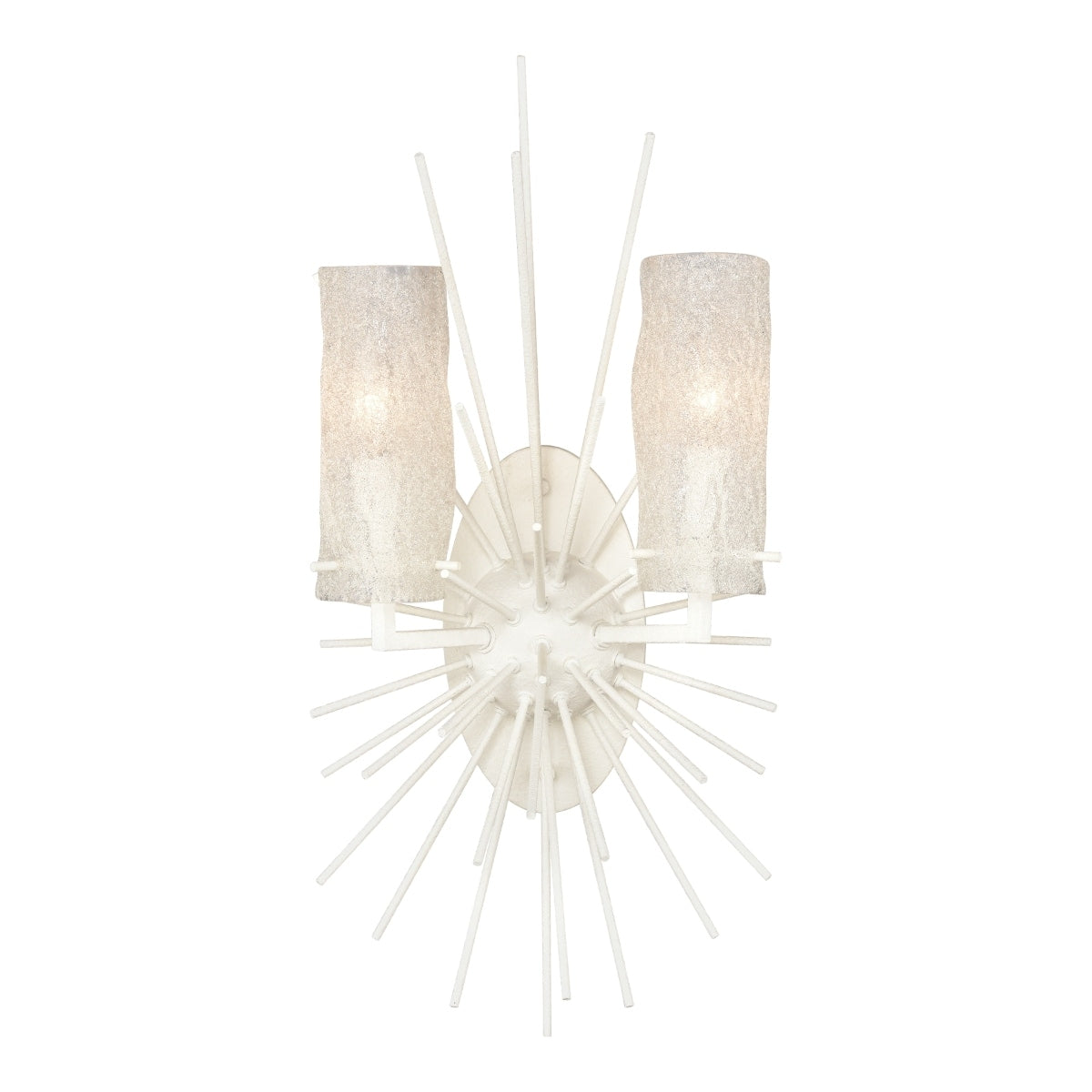 Sea Urchin 21 High 2 Light Sconce White Coral 21 Inch Tall