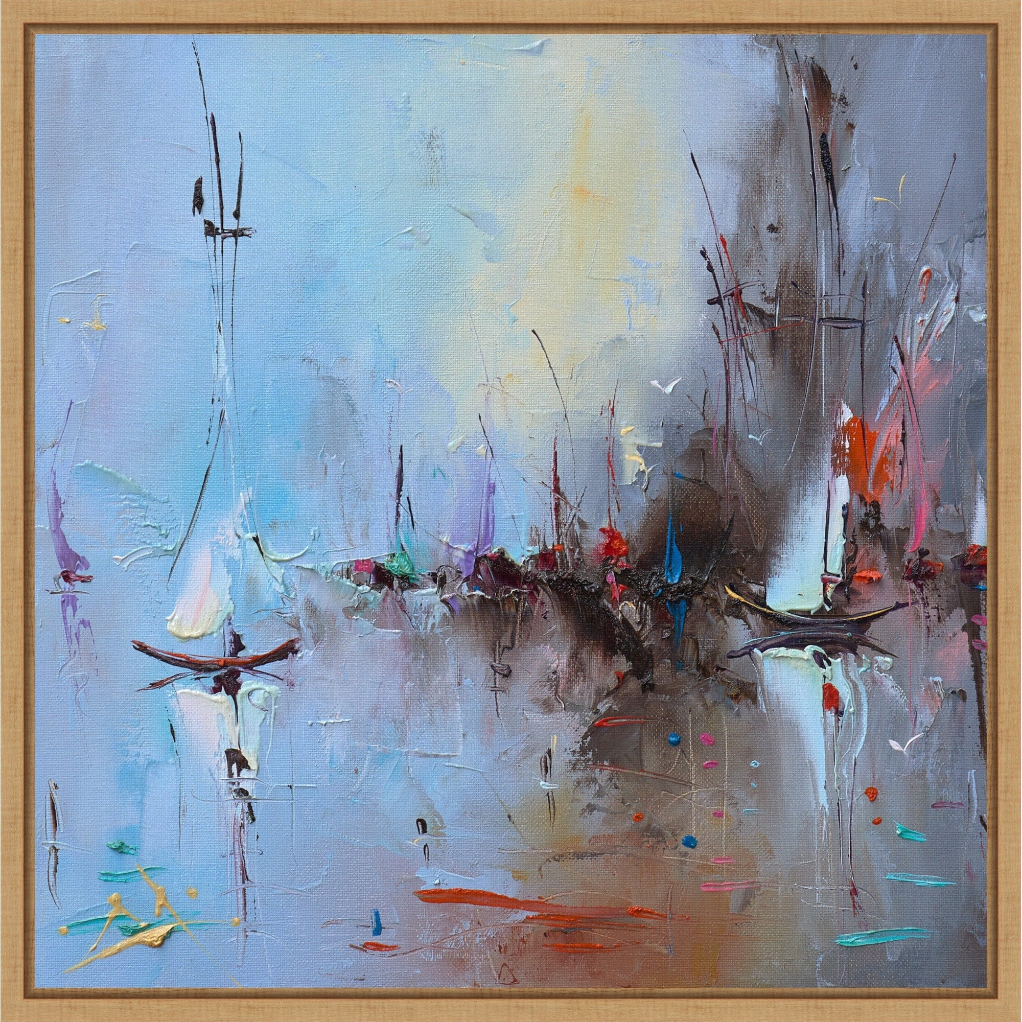 Sea Kites By Stanislav Lazarov Framed Canvas Wall Art