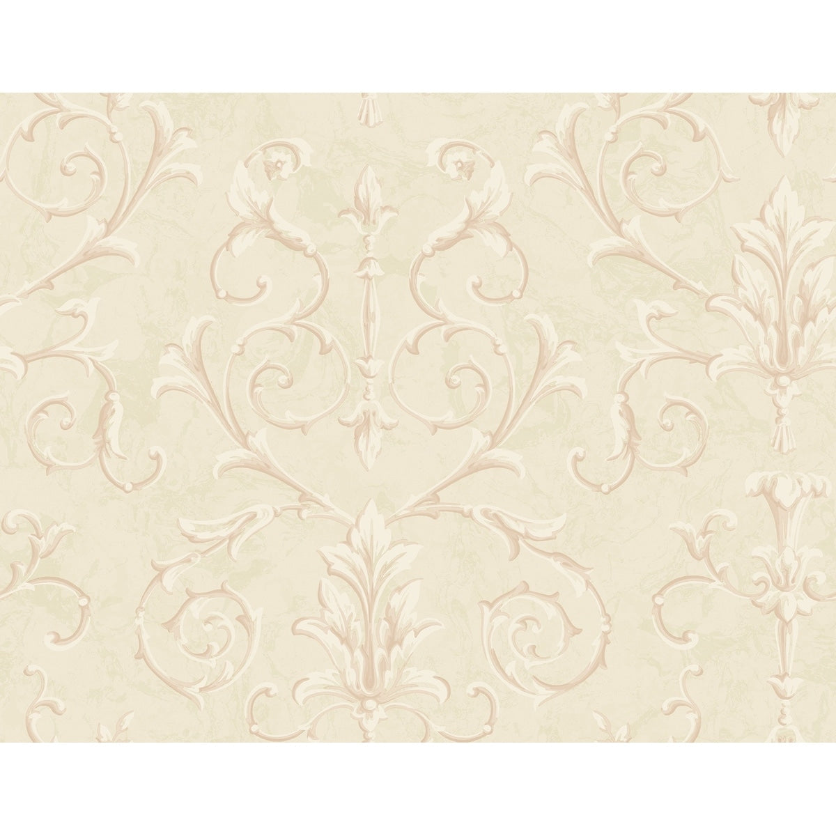 Seabrook Designs Amandine Scrolls Unpasted Wallpaper