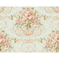 Seabrook Designs Aurore Floral Cameo Unpasted Wallpaper