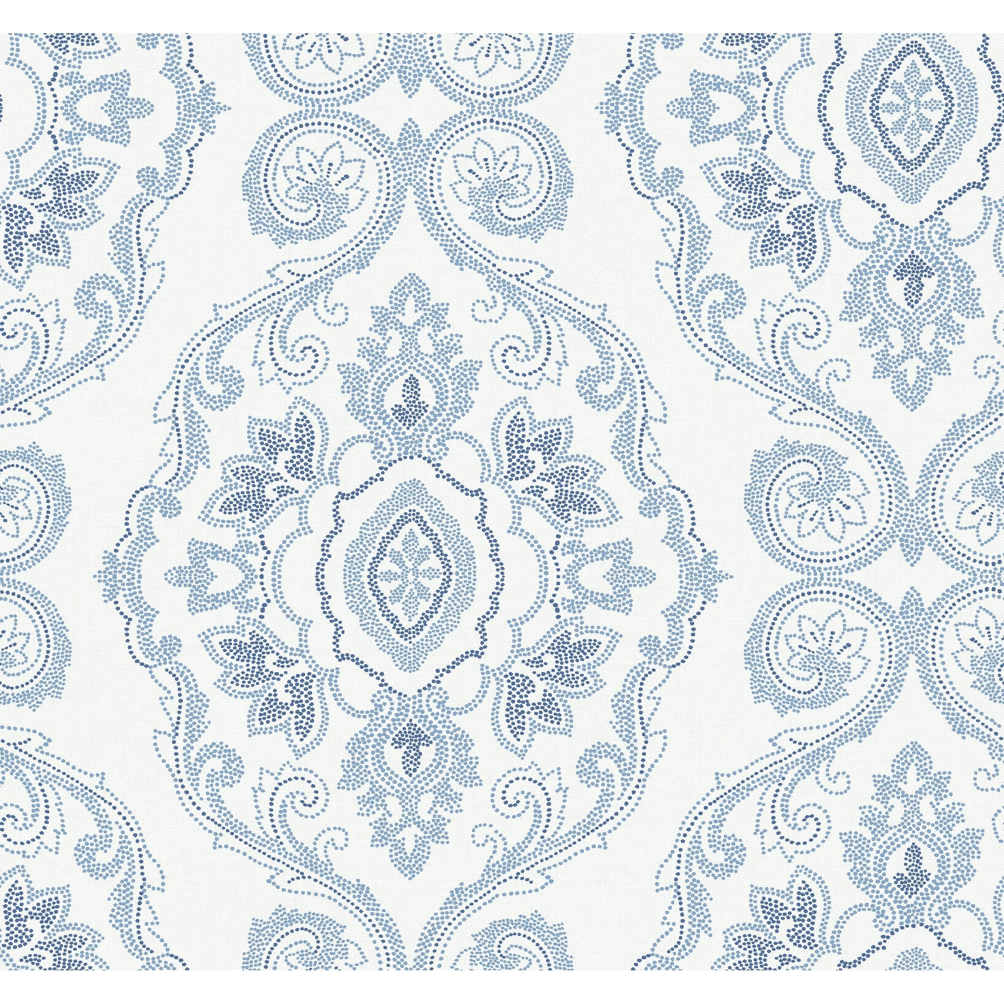 Seabrook Designs Nautical Damask Unpasted Wallpaper