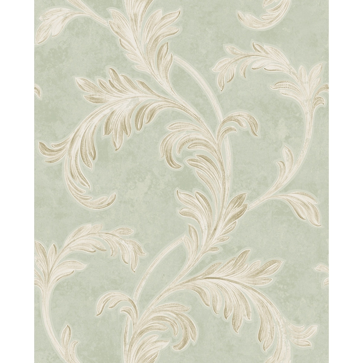 Seabrook Designs Biltmore Acanthus Scrolls Unpasted Wallpaper