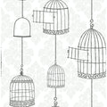 Seabrook Designs Birds Set Free Unpasted Wallpaper
