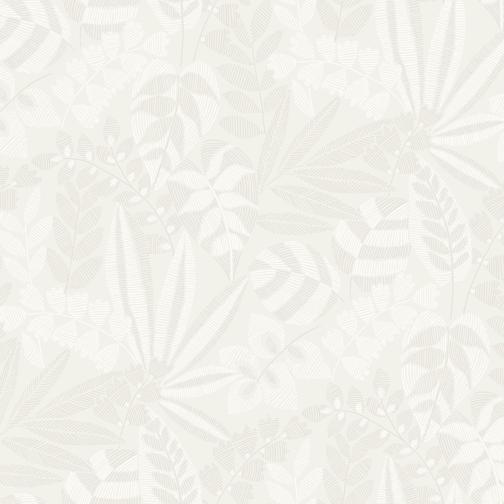 Seabrook Designs Botanica Striped Leaves Unpasted Wallpaper