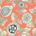 Seabrook Designs Calypso Paisley Leaf Unpasted Wallpaper