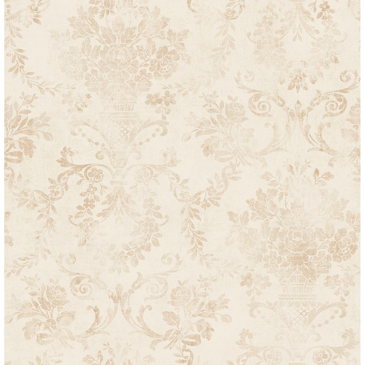 Seabrook Designs Bromsgrove Damask Unpasted Wallpaper