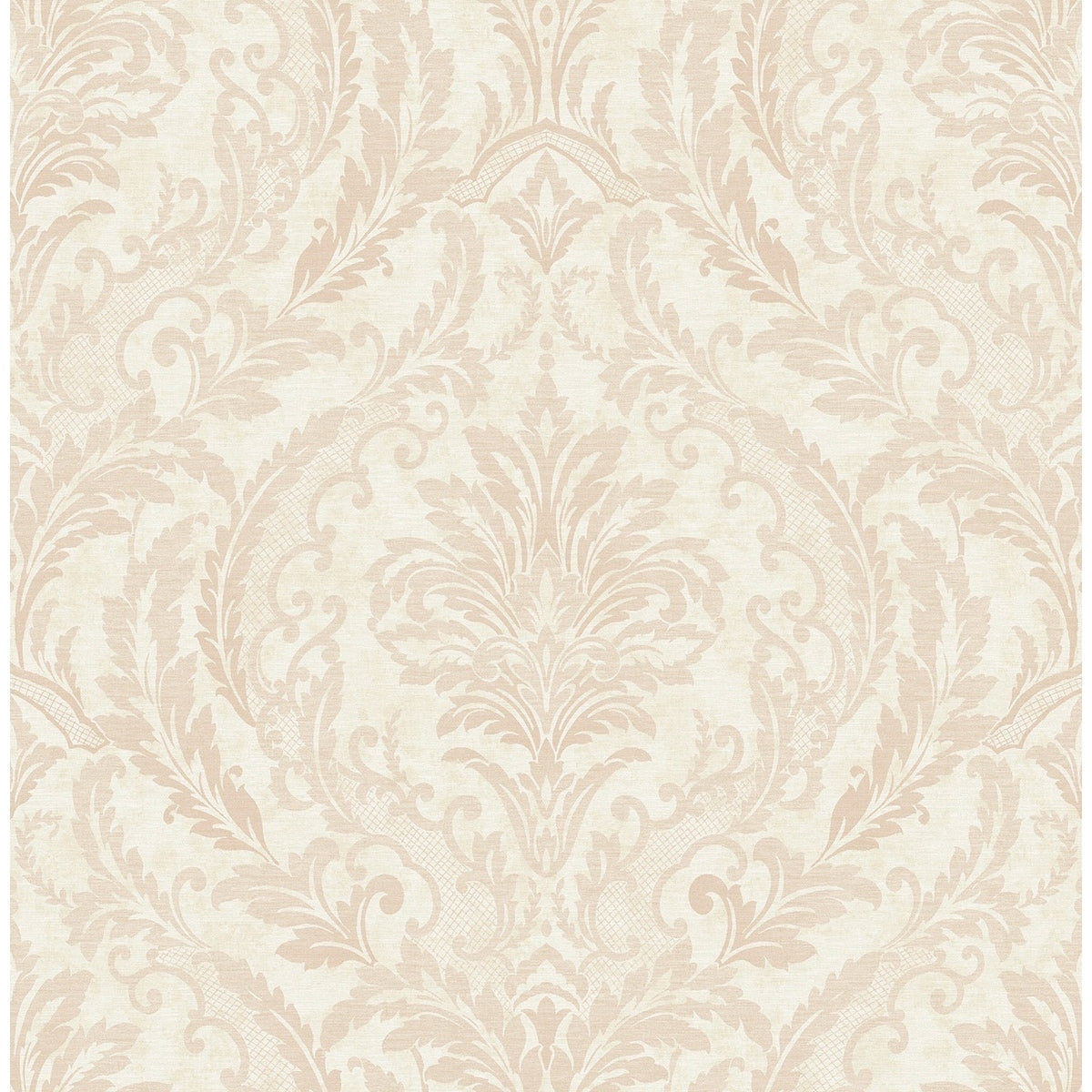 Seabrook Designs Canary Paisley Damask Unpasted Wallpaper