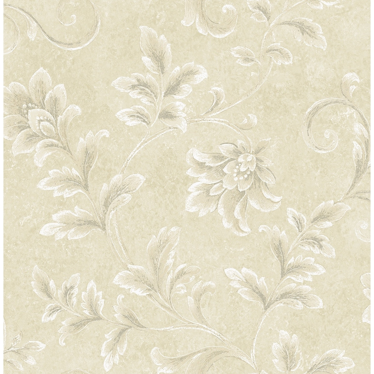 Seabrook Designs Casaba Floral Blossom Unpasted Wallpaper