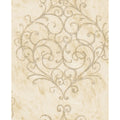 Seabrook Designs Christelle Scroll Ogee Unpasted Wallpaper