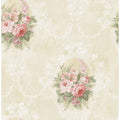 Seabrook Designs Cornellie Floral Cameo Unpasted Wallpaper 20.5 In. W X 18 Ft. L