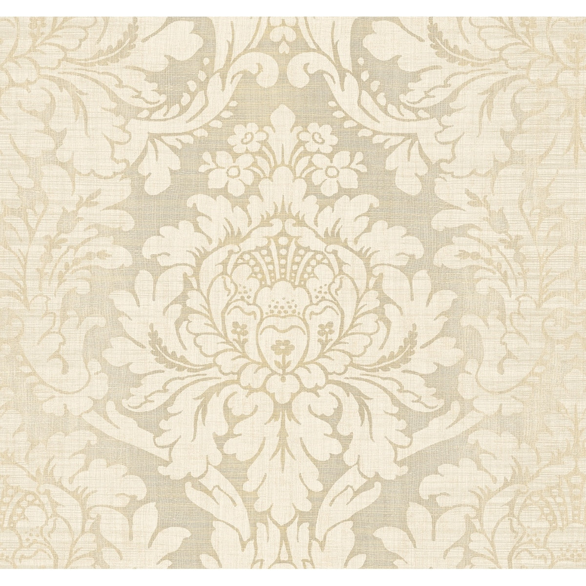 Seabrook Designs Cyrille Damask Unpasted Wallpaper