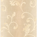 Seabrook Designs Elodie Leaf Scroll Unpasted Wallpaper