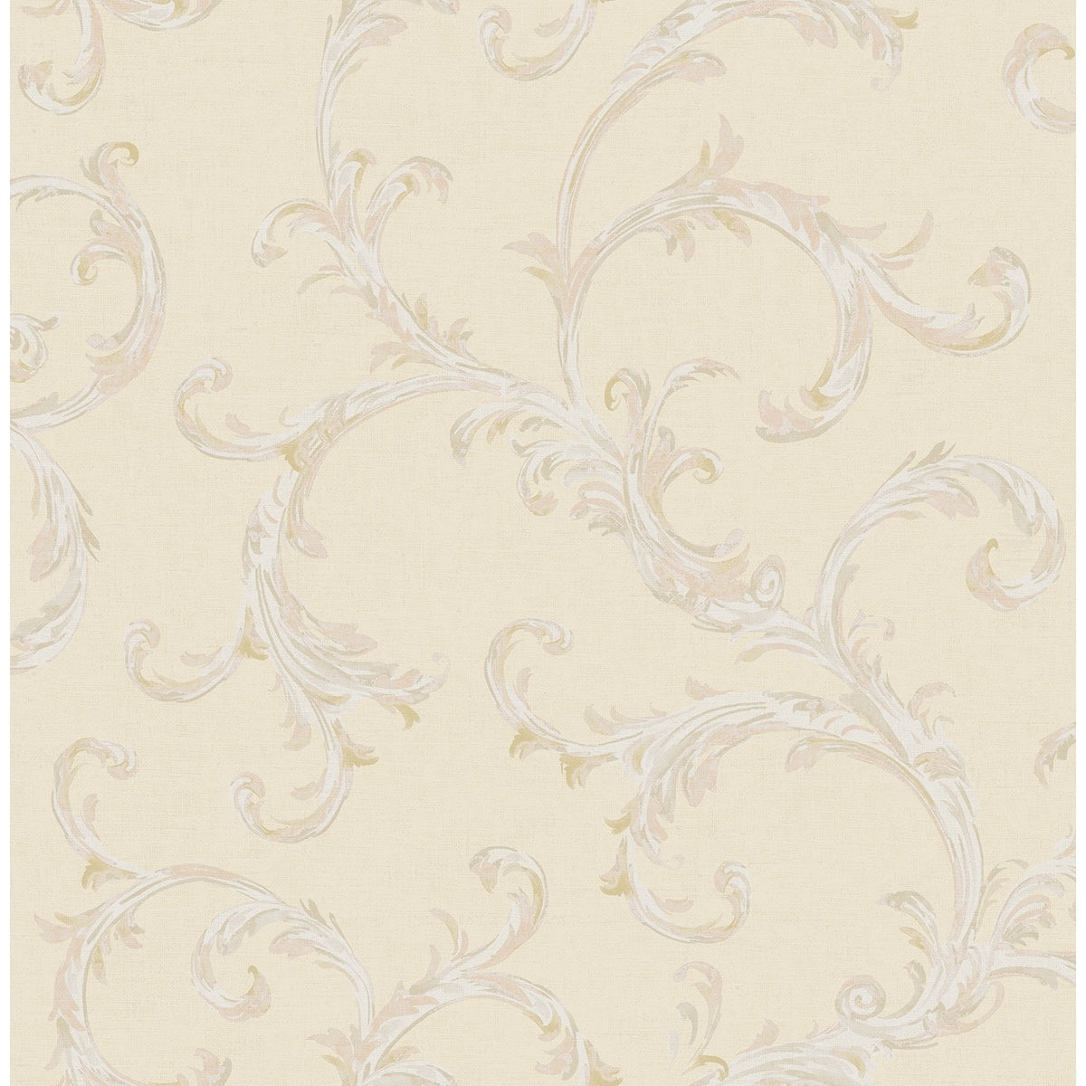 Seabrook Designs Evesham Scroll Unpasted Wallpaper