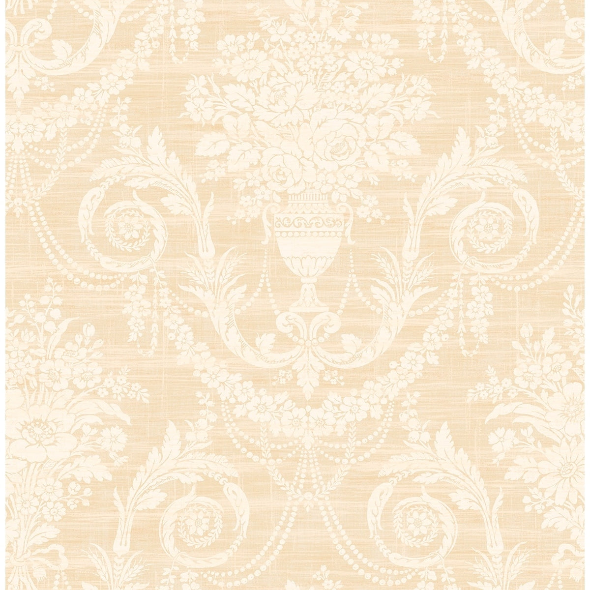 Seabrook Designs Francette Floral Vase Unpasted Wallpaper