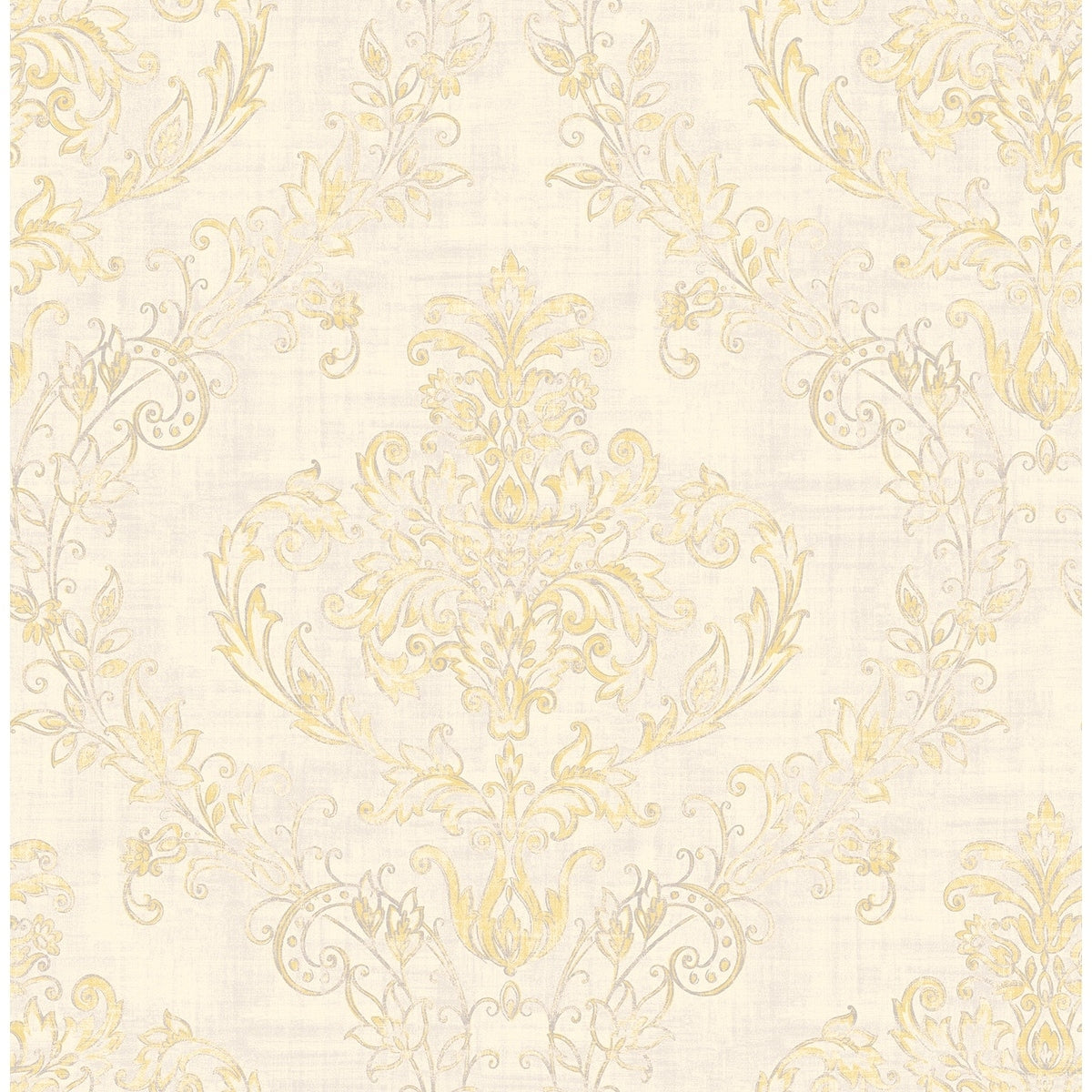 Seabrook Designs Gilma Damask Unpasted Wallpaper