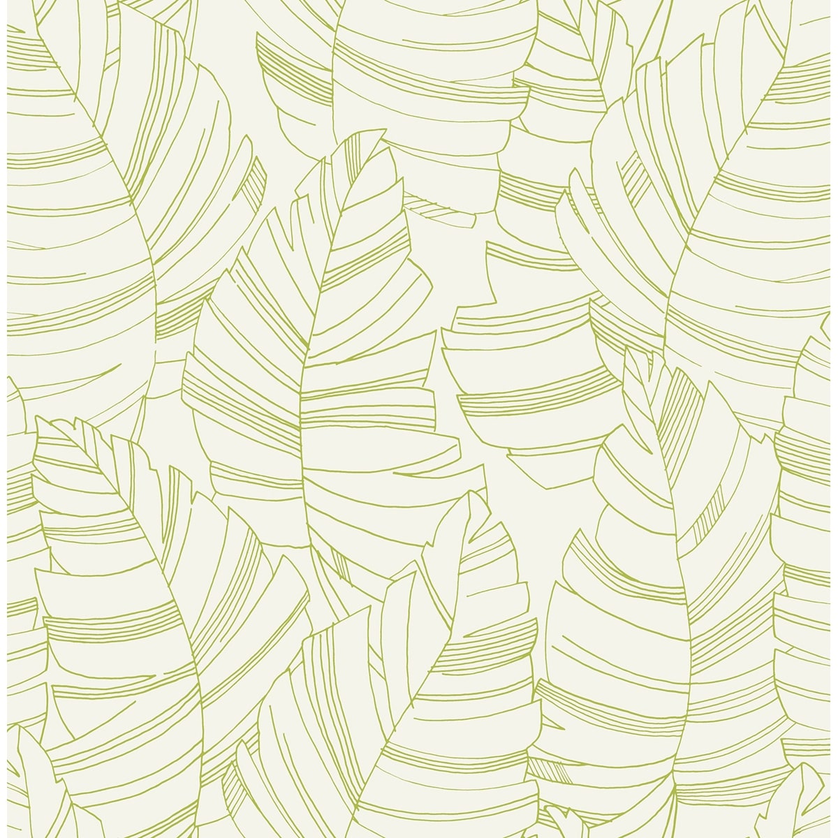 Seabrook Designs Daydreamers Jungle Leaves Unpasted Wallpaper