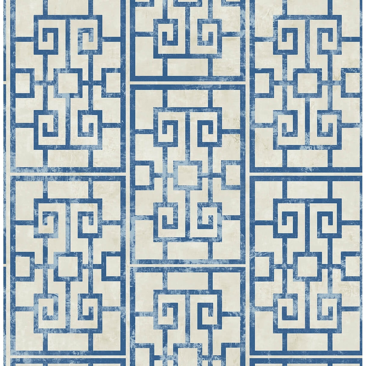 Seabrook Designs Koi Dynasty Lattice Unpasted Wallpaper