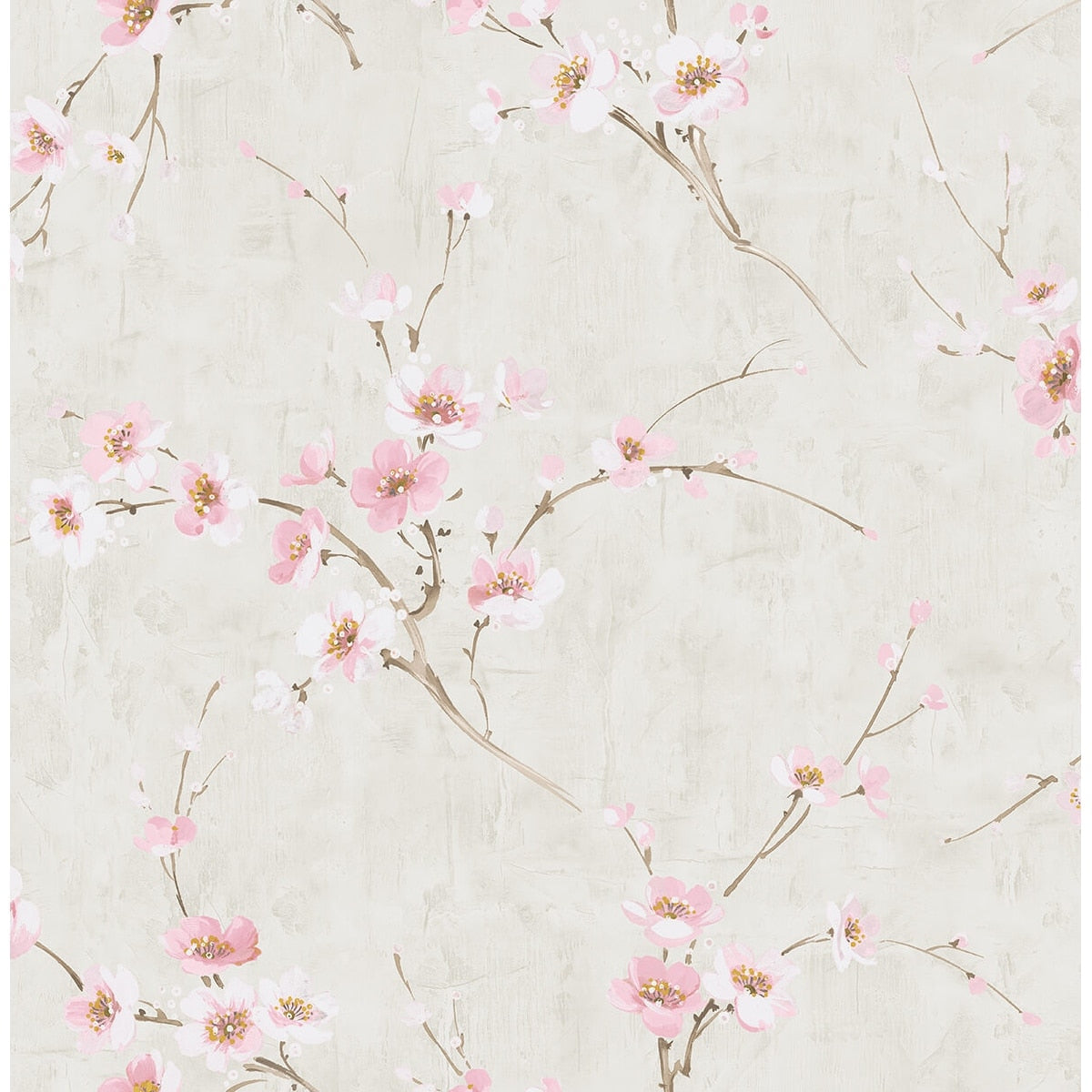 Seabrook Designs Koi Silk Road Dogwood Unpasted Wallpaper