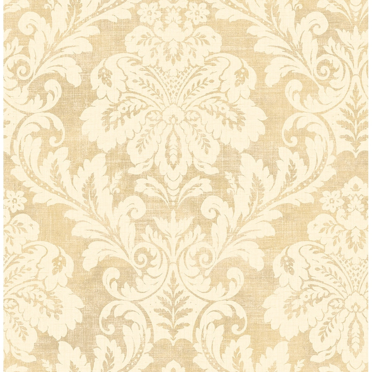 Seabrook Designs Lauri Acanthus Damask Unpasted Wallpaper 20.5 In. W X 33 Ft. L