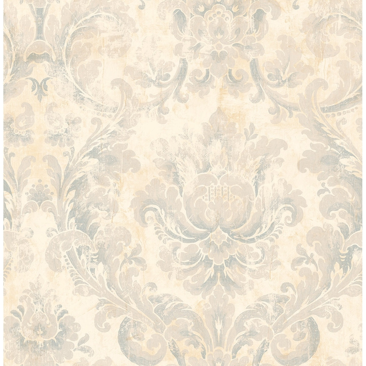 Seabrook Designs Laya Damask Unpasted Wallpaper