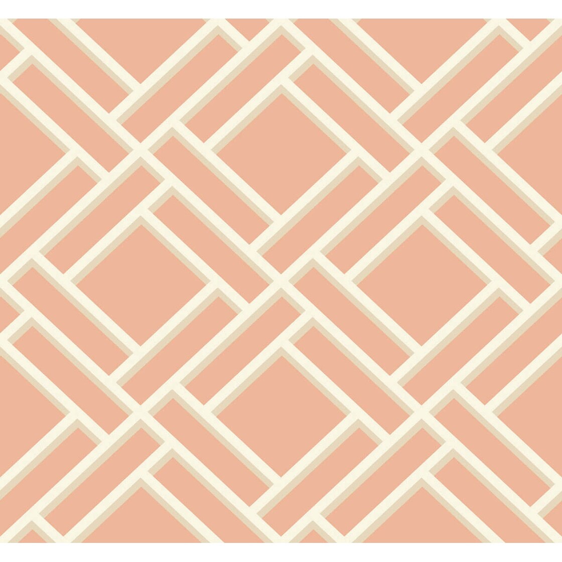 Seabrook Designs Lillian August Block Trellis Unpasted Wallpaper
