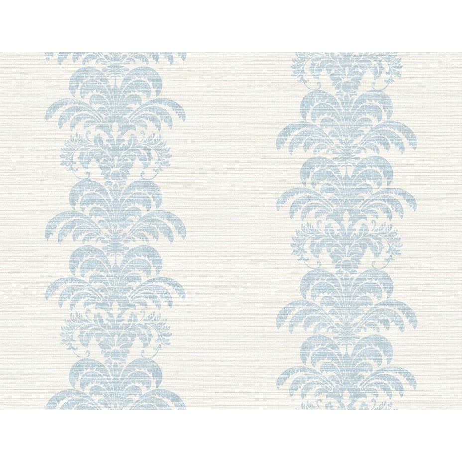 Seabrook Designs Palm Frond Stripe Stringcloth Unpasted Wallpaper