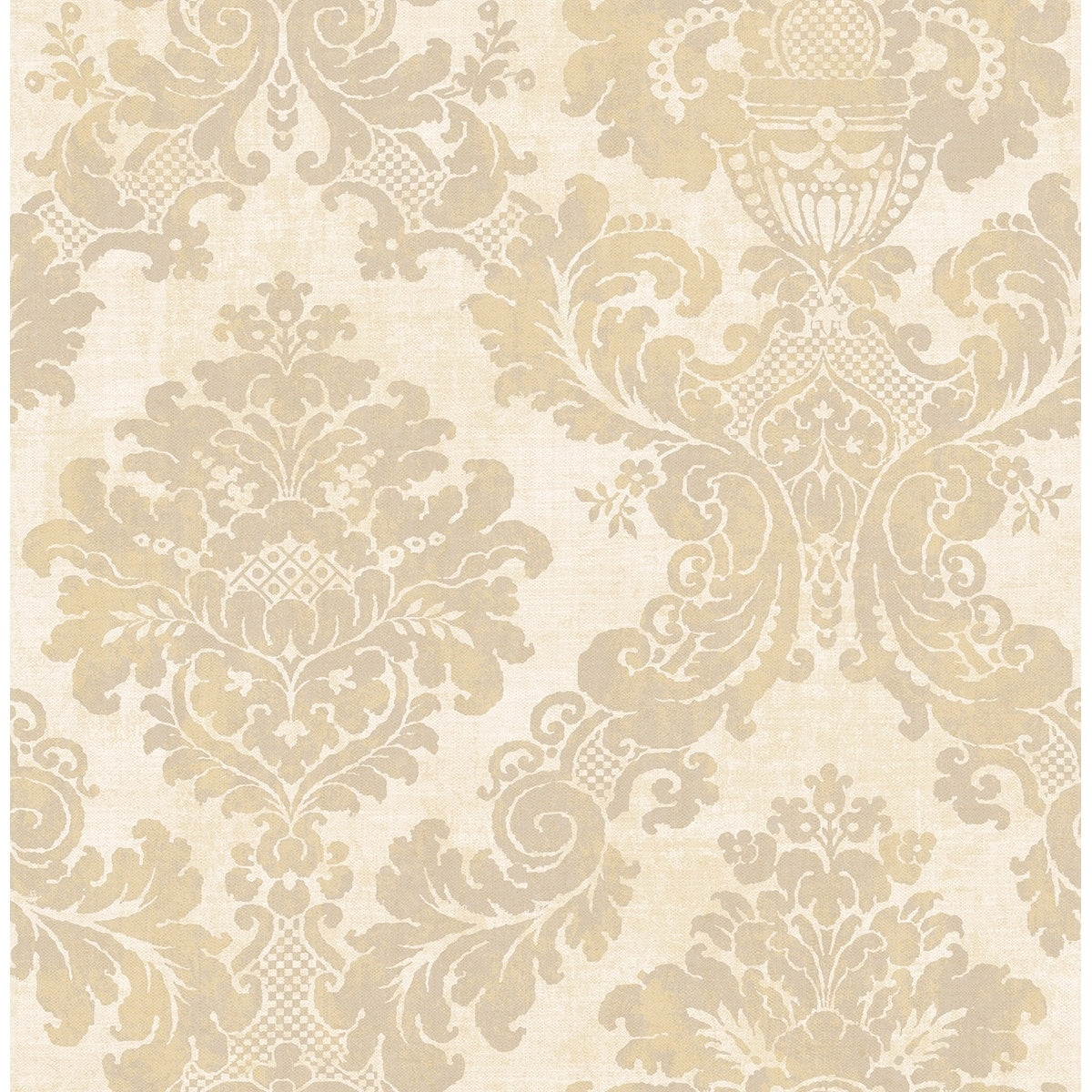 Seabrook Designs Loralie Damask Unpasted Wallpaper 20.5 In. W X 33 Ft. L