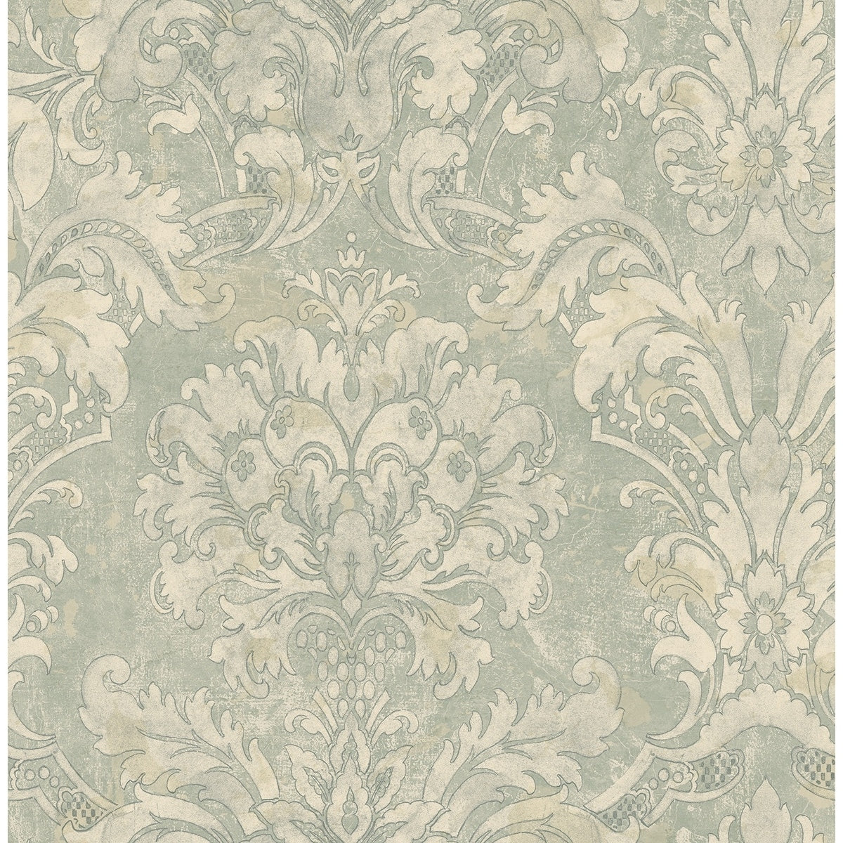 Seabrook Designs Magda Damask Unpasted Wallpaper