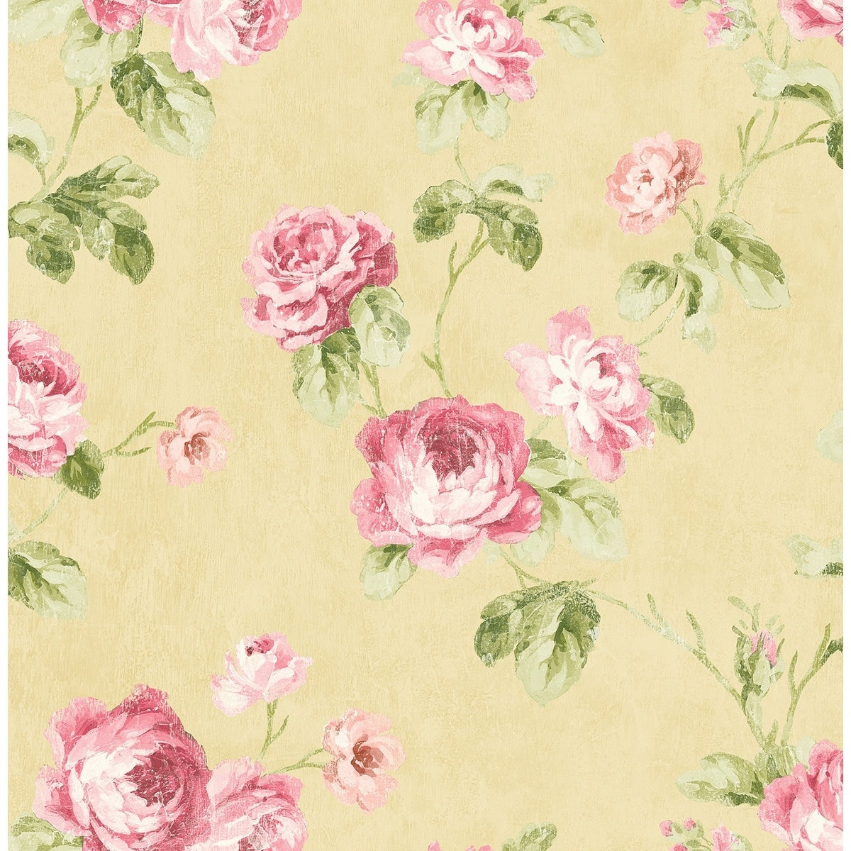 Seabrook Designs Medeleine Floral Vine Unpasted Wallpaper