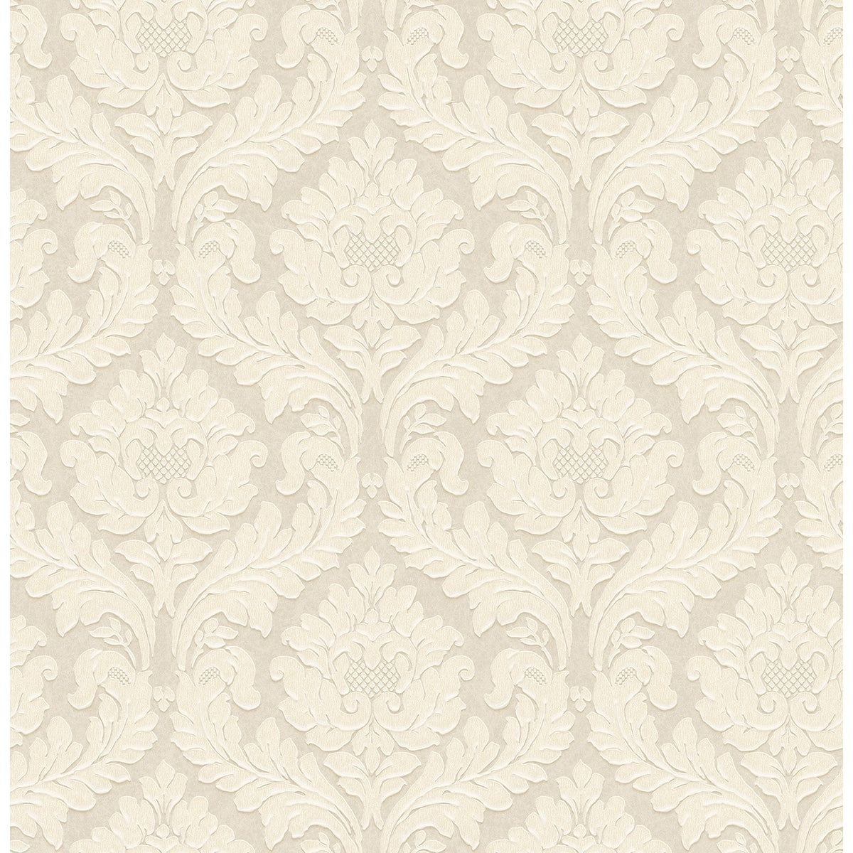 Seabrook Designs Mirielle Damask Unpasted Wallpaper