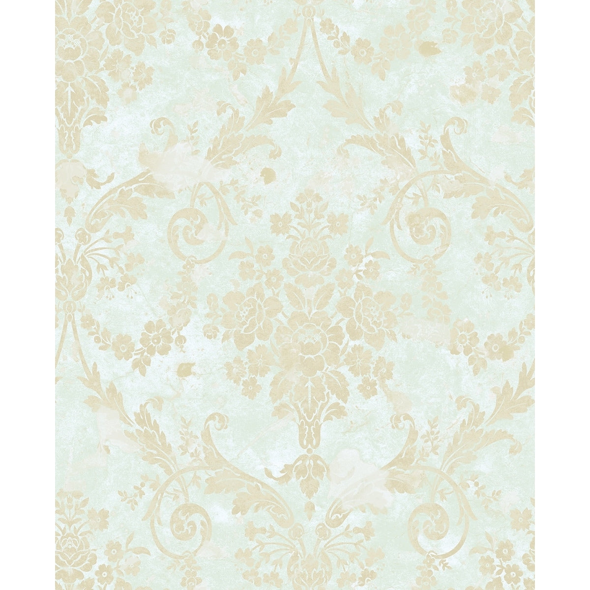 Seabrook Designs Orianne Floral Damask Unpasted Wallpaper