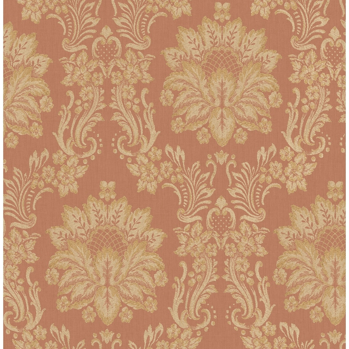 Seabrook Designs Sabrina Acanthus Damask Unpasted Wallpaper