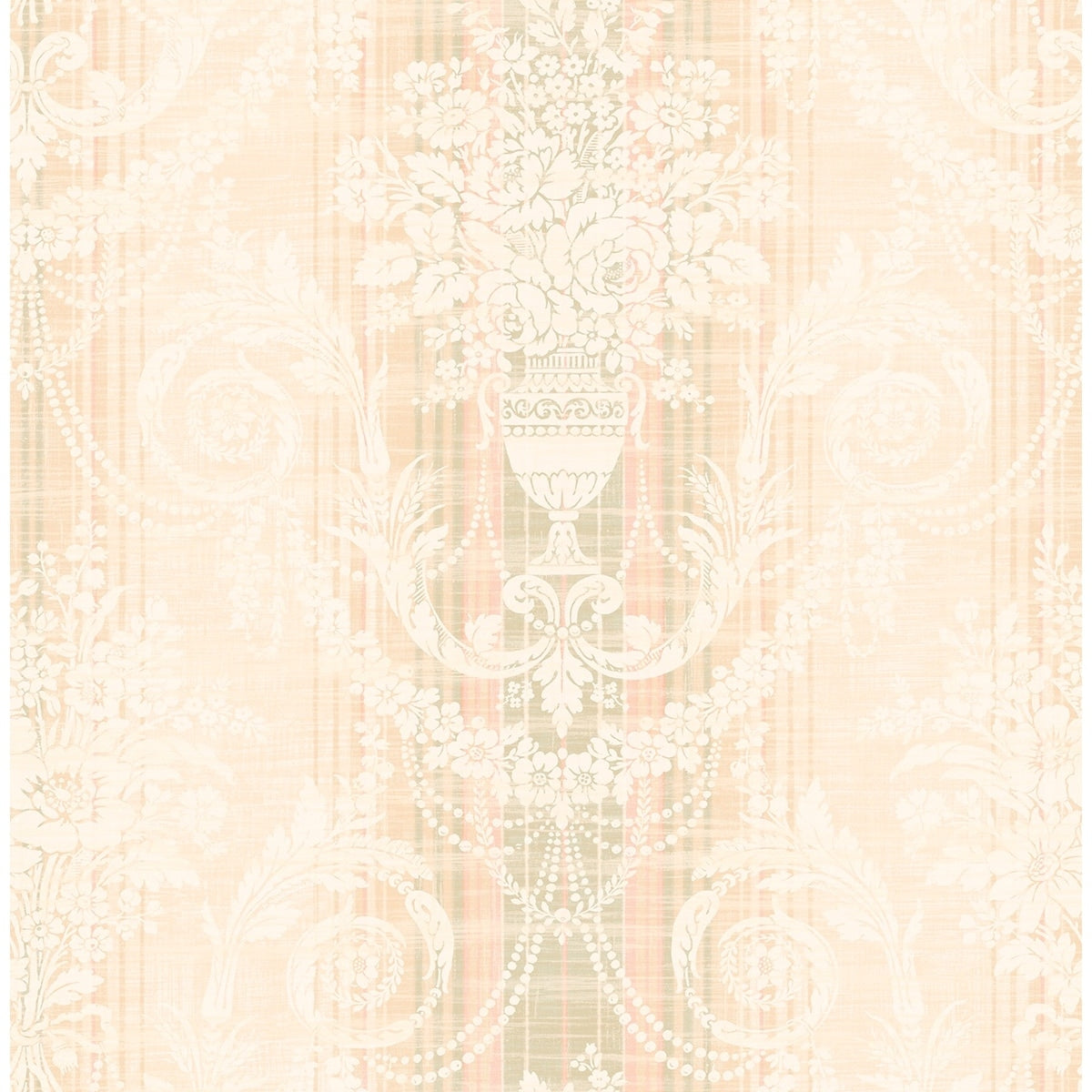 Seabrook Designs Sylvette Floral Vase Unpasted Wallpaper