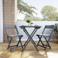 Seacrest Gray Three Piece Square Table Set
