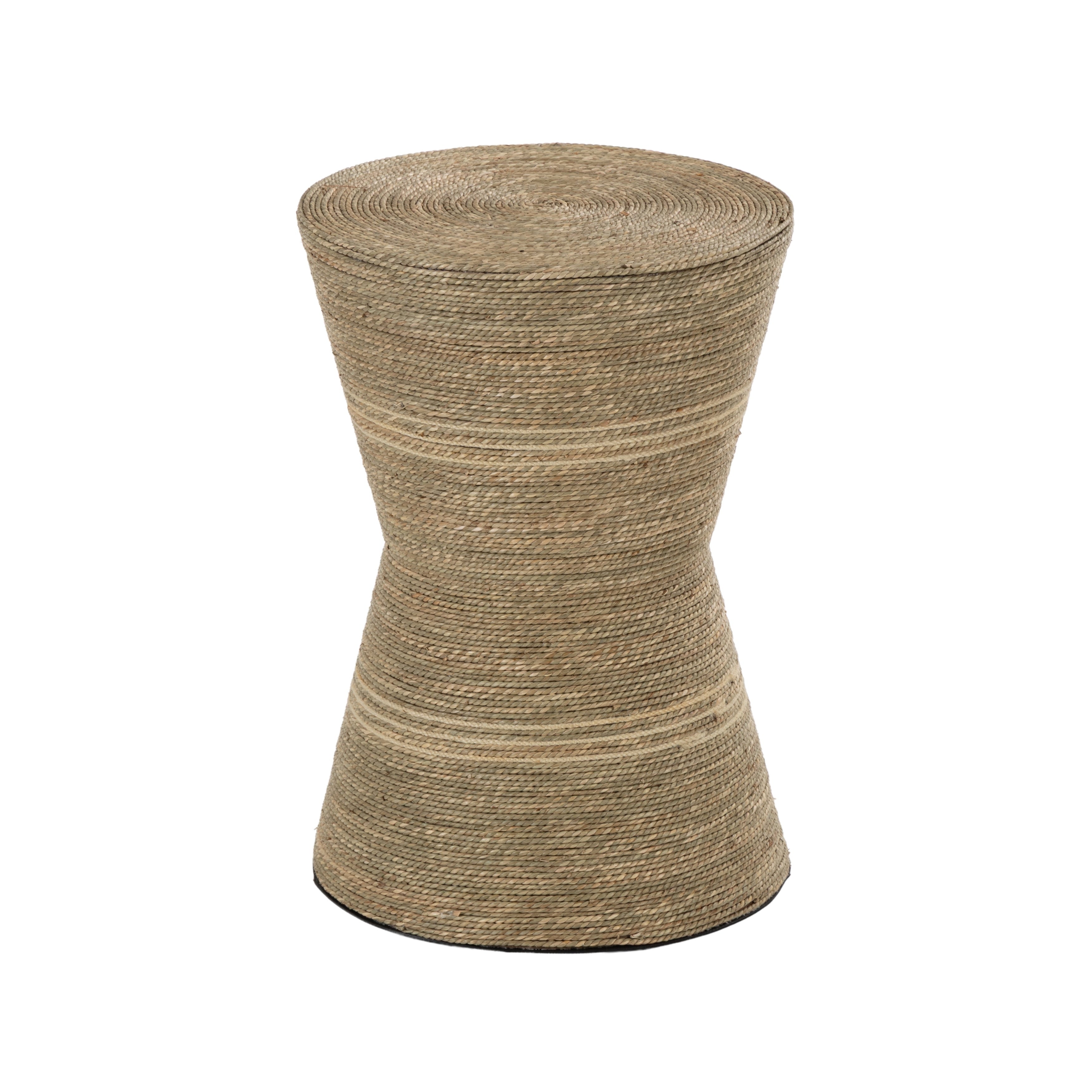 Seagrass Handmade Woven Accent Table With Hourglass Shape Brown Roche River Decor 14 W X 14 L X 20 H