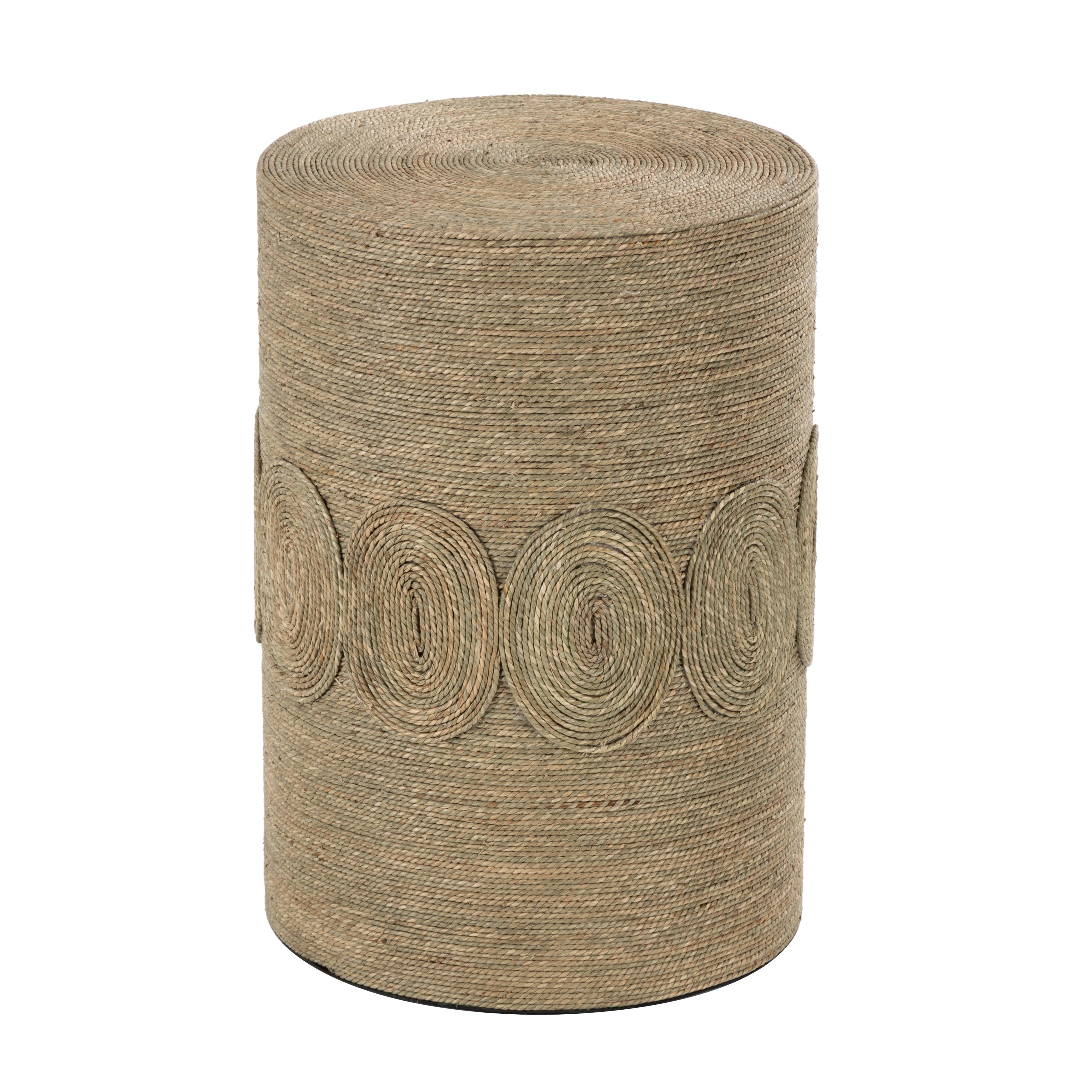 Seagrass Handmade Woven Drum Accent Table Brown Roche River Decor 16 W X 16 L X 23 H