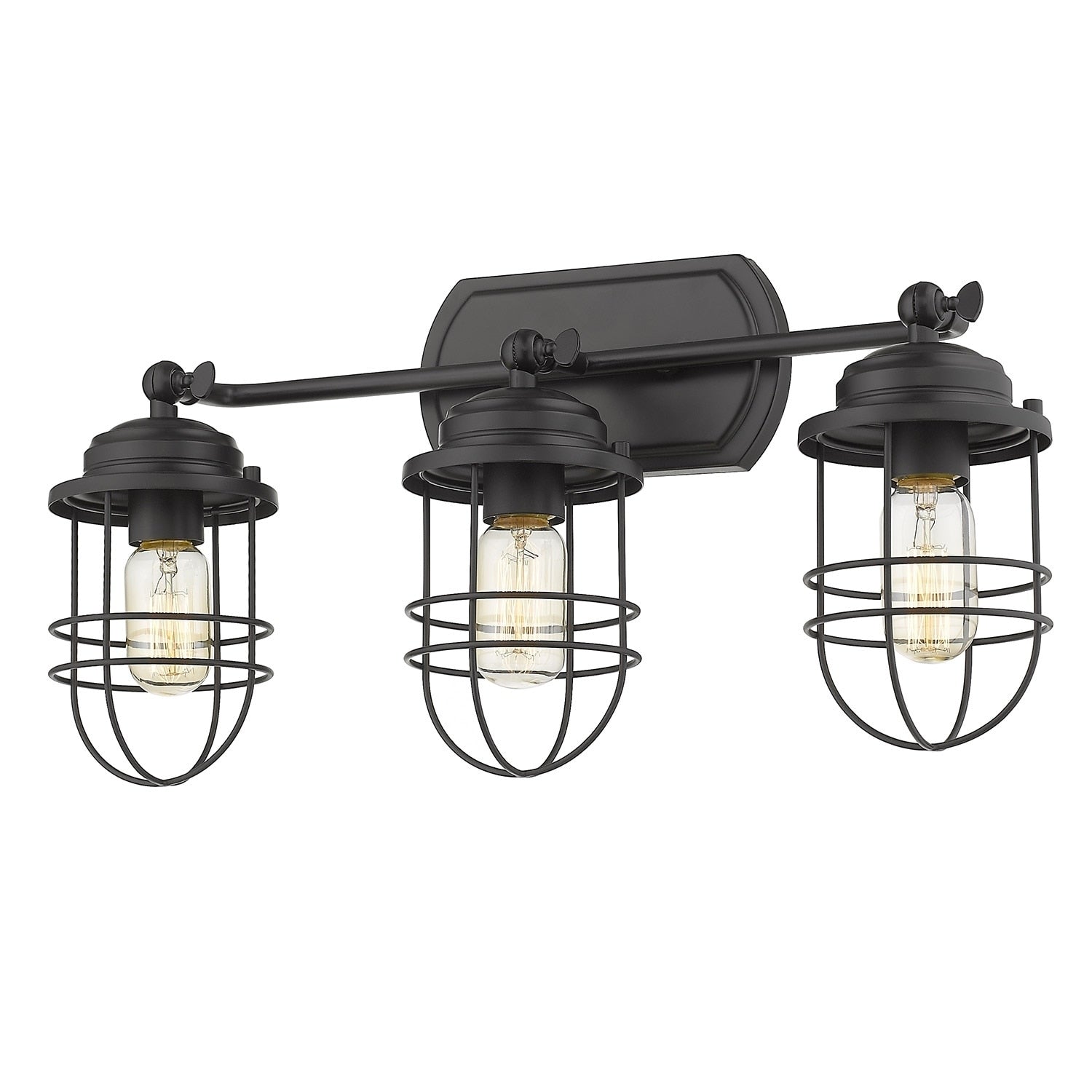 Seaport 3 Light Bath Vanity In Black