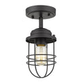 Carbon Loft Barton Semi Flush In Black