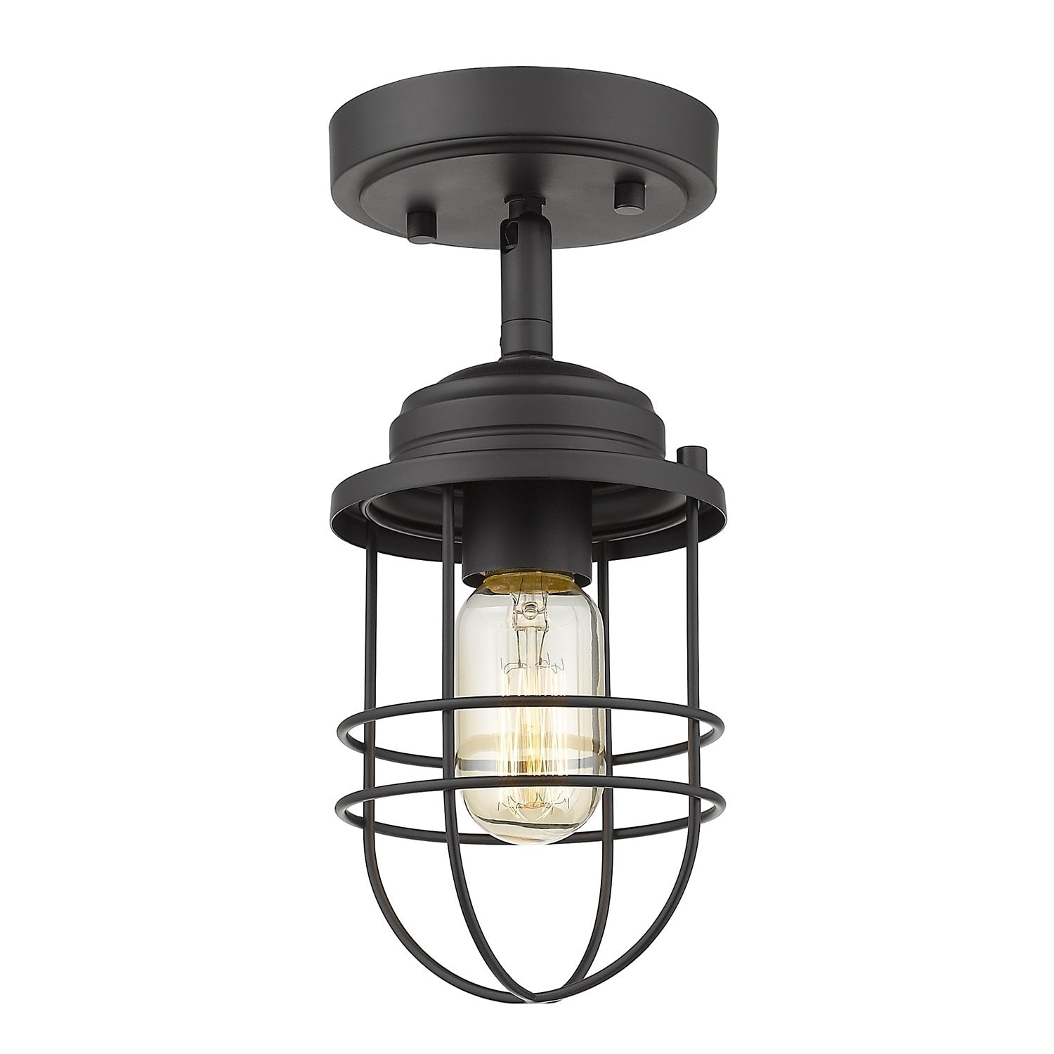 Carbon Loft Barton Semi Flush In Black